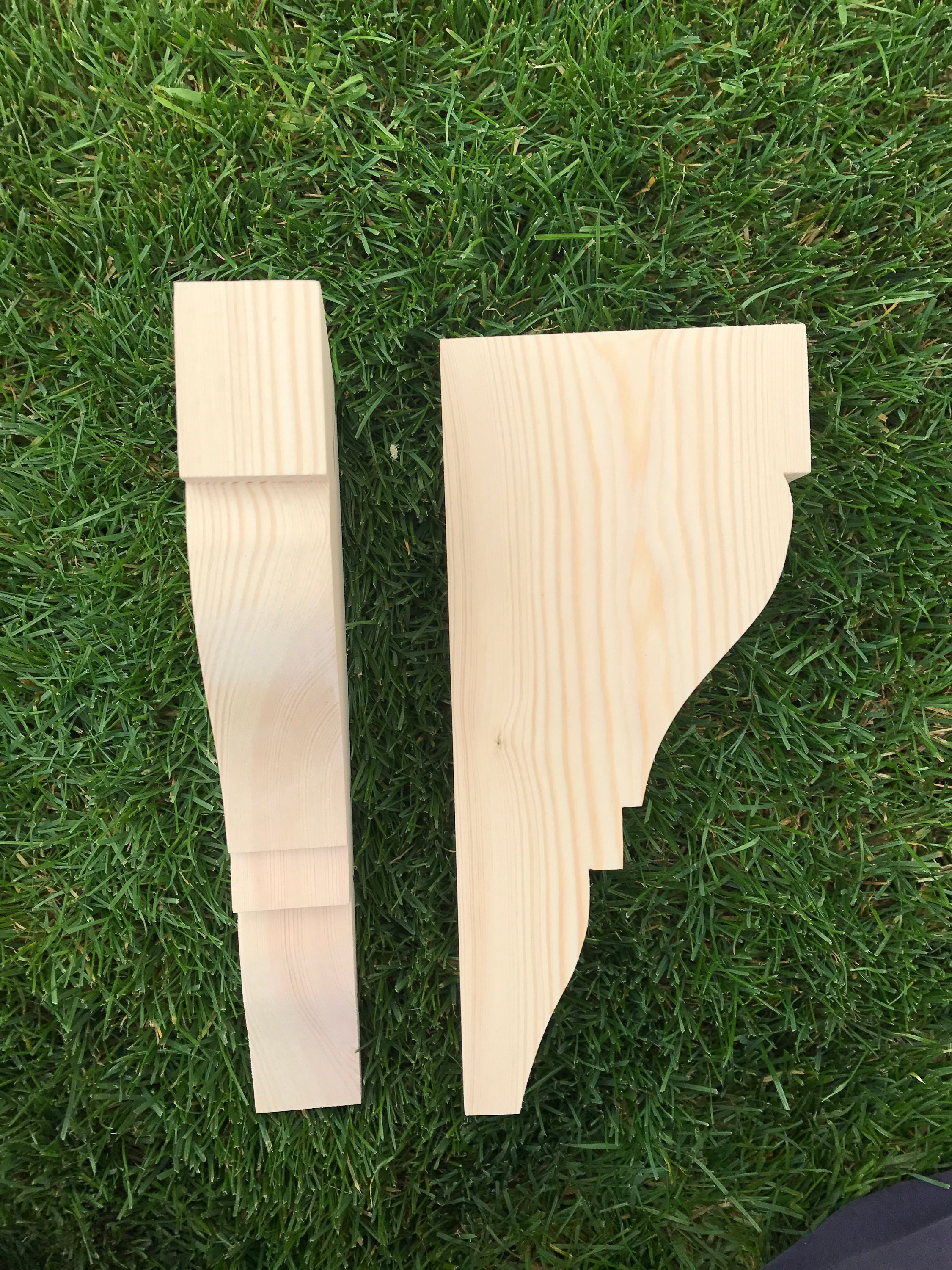 Wooden Corbels shelf Brackets Solid Pine Style K 1 Pair Etsy UK