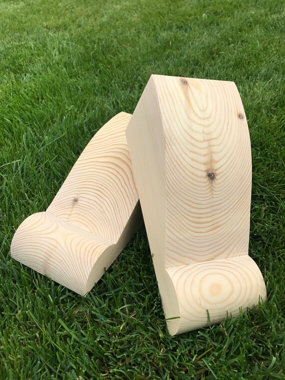 Wooden Corbels solid pine style A 1 pair Shelf Brackets Wooden Corbels solid pine style A 1 pair Shelf Brackets