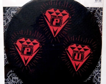 P P U Turntable Slipmat (Pair) Black & Red Peoples Potential Unlimited ppu