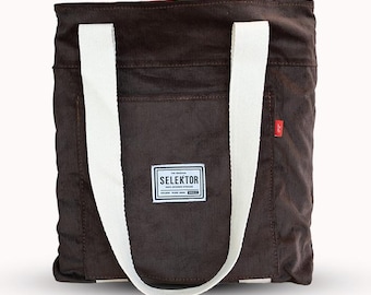 Selektor 12&quot; DJ Record Bag Brown Corduroy Tote Version 2.0