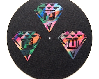 Feutre pour platine vinyle P P U (simple) « Prismatic » Triple Diamonds