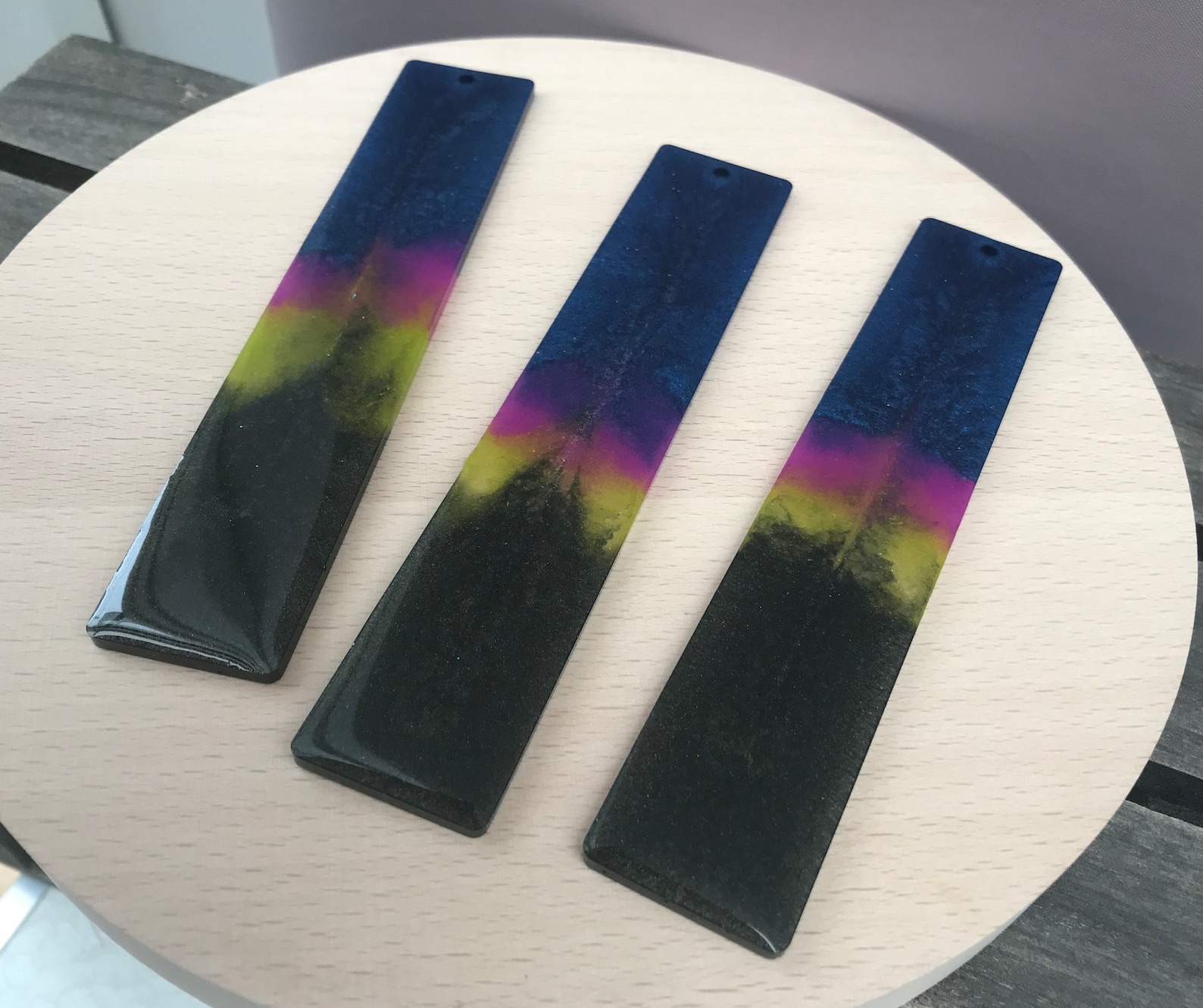 Northern lights night sky bookmark gift for astronomer Etsy