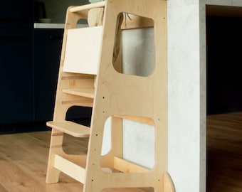WECO® kitchen tower kids learning step stool montessori furniture tower extra safety