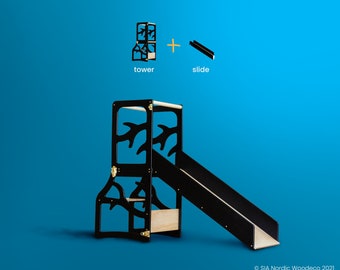 Tour de cuisine pour enfants 3en1 escabeau d'apprentissage toboggan de bureau montessori tour d'assistance pliable