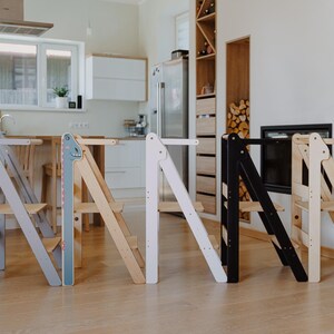 Hopfällbart kökstorn: Montessori-pall för lärande bild 10