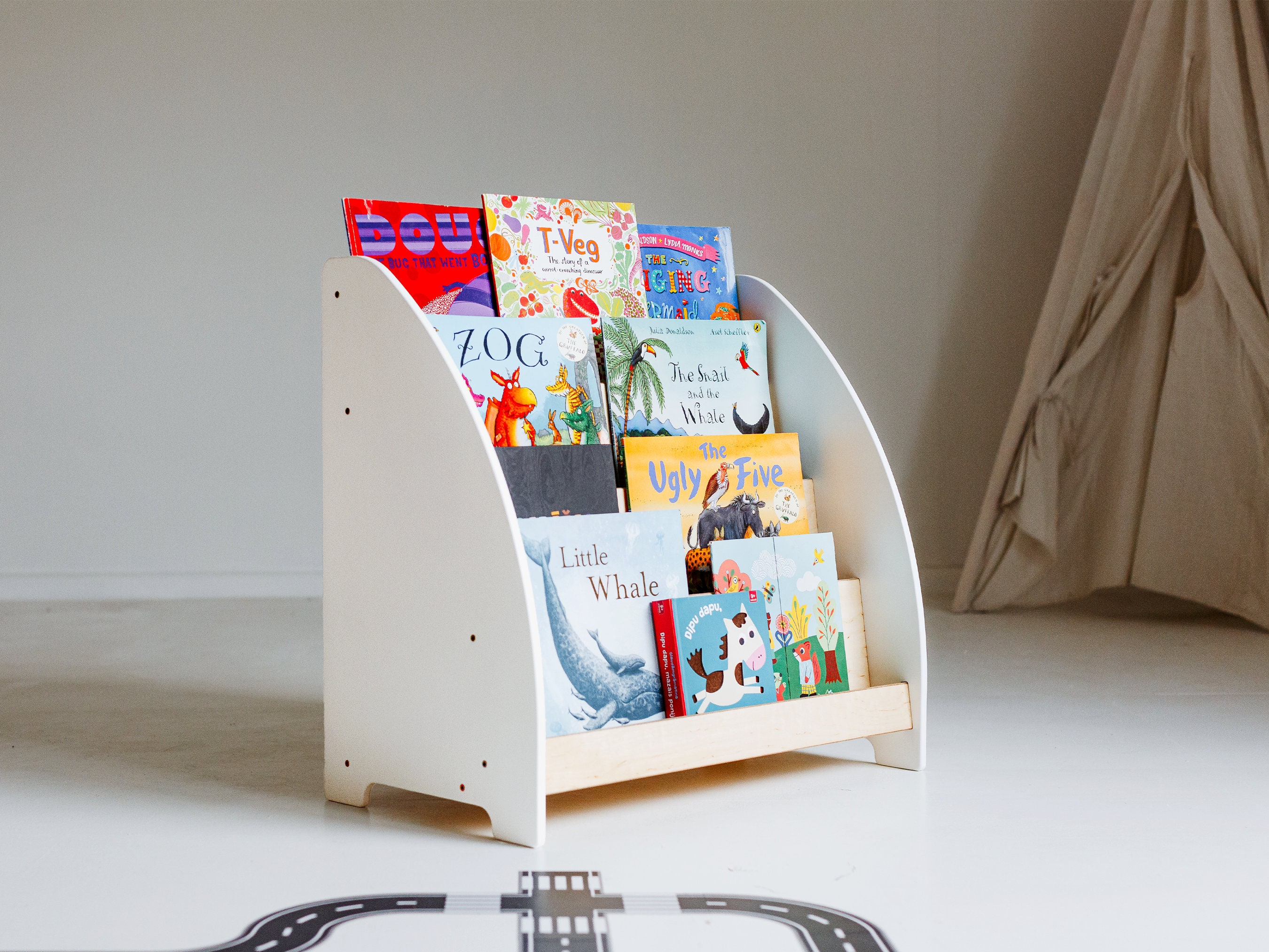 Montessori book shelf nursery book case kids furniture