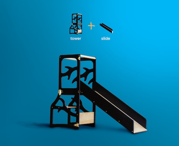 Torre da cucina per bambini 3in1 sgabello da apprendimento con gradino da  scrivania scivolo per mobili montessori torre di supporto pieghevole -   Italia