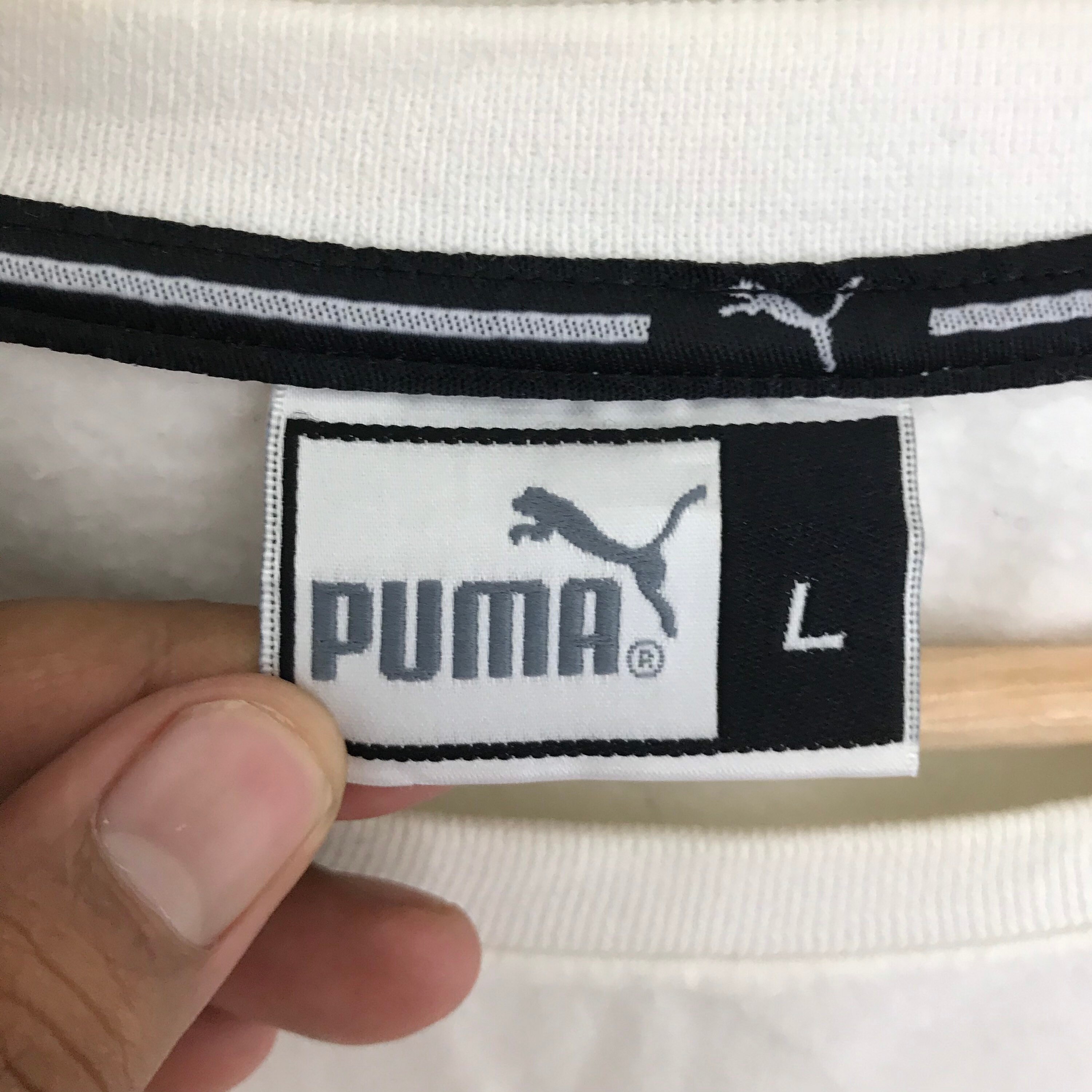 PUMA SPORTWEAR Printed Big Logo Puma Sportwear White Crew Neck | Etsy