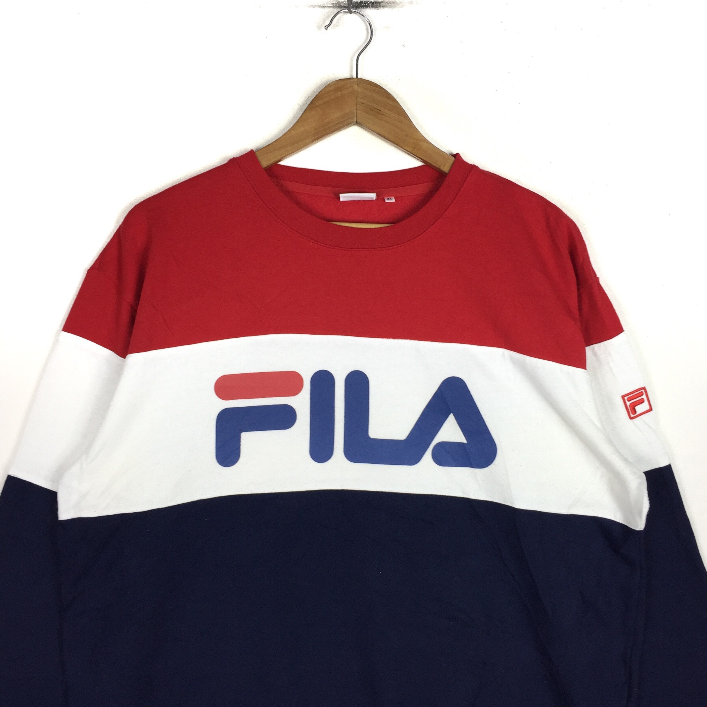 Vintagefila SPORTWEAR Printes Spell Out Big Logo Crew Neck | Etsy