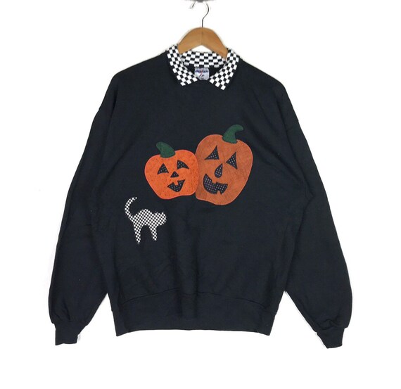 Vintage Jerzees Embroidery Pumpkins Logi Vintage J