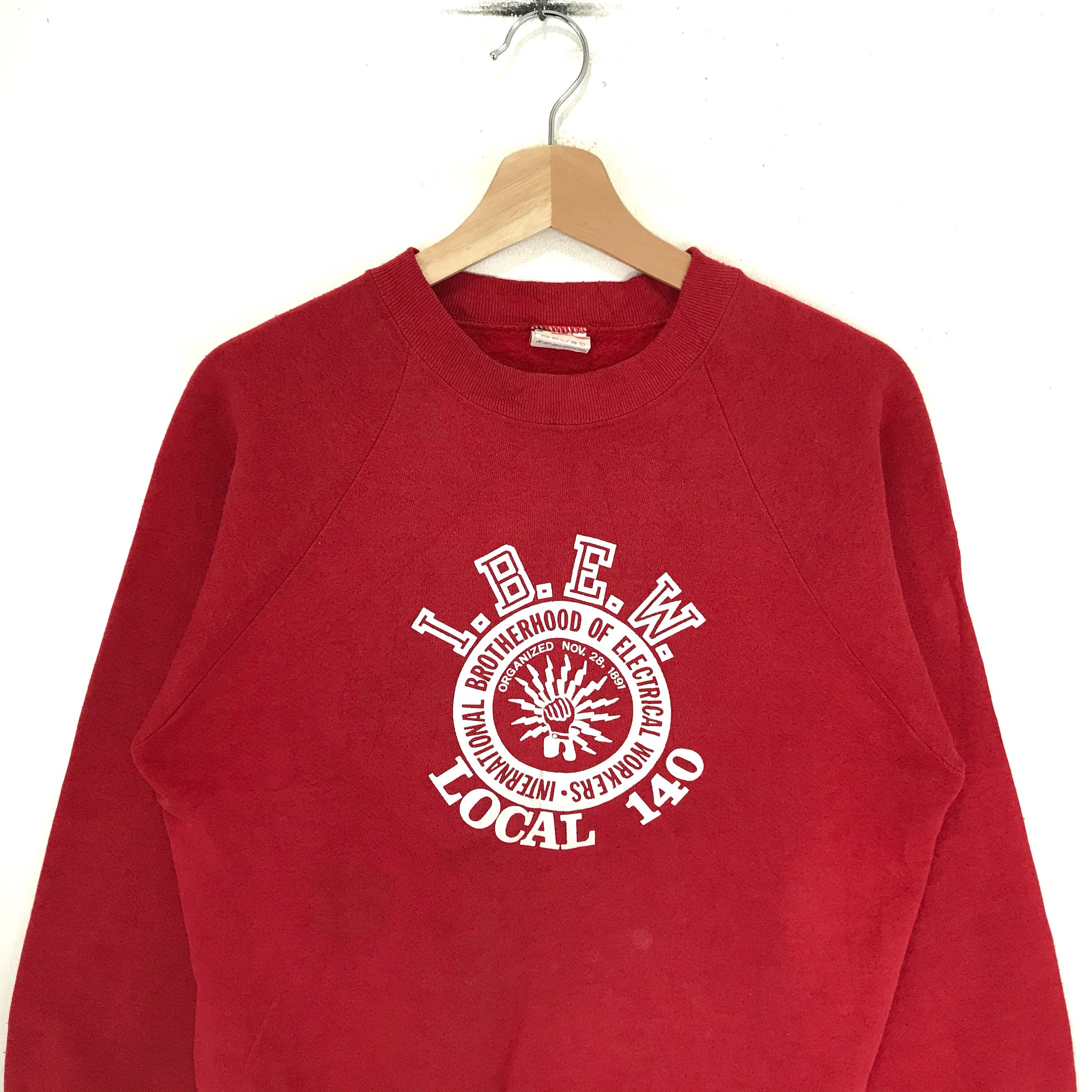 Vintage Fruit Of The Loom Printed I.B.E.W Big Logo Vintage 90s Etsy