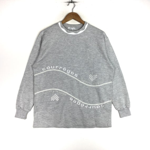 COURREGES Paris Designer Embroidery Spell Out Big