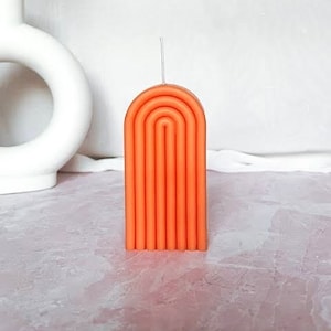 Orange Arch Pillar Candle