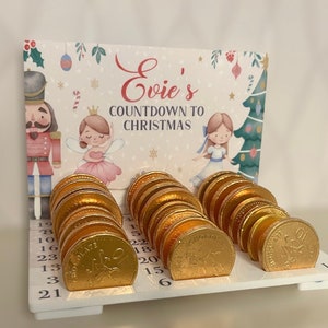 Chocolate coin advent calendar, personalised advent calendar, chocolate calendar, Christmas calendar, Christmas countdown, Xmas gift for kid