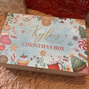 Personalised Christmas Eve box, Christmas Eve box, Christmas Eve, Christmas box, Christmas crate, Christmas kid gift, Xmas gift, gingerbread