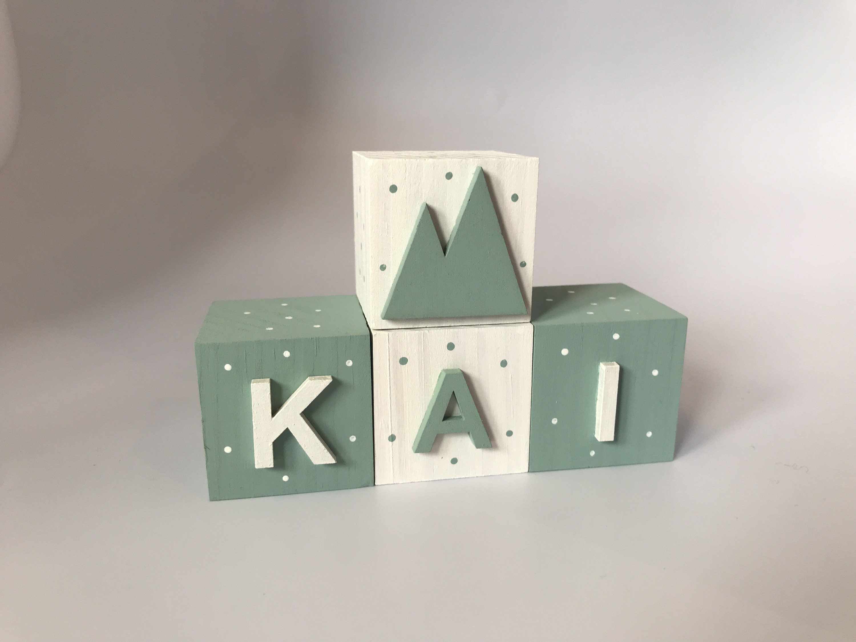 Personalised wooden name blocks Etsy