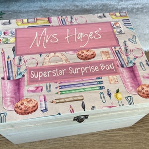 Personalised teacher box, teacher gift, nursery gift, personalised teacher gift, teacher present, childminder gift, school box, classroom