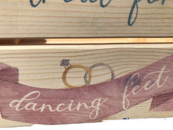 Personalised Wedding Crate Wedding Flip Flop Box Mr Mrs Wedding