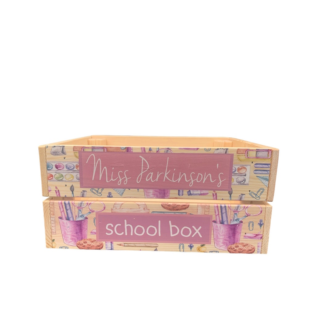 personalised-teacher-crate-teacher-box-keepsake-crate-classroom-box