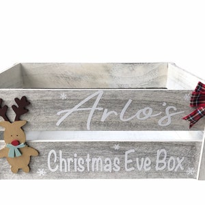 Personalised large wooden Christmas Eve box crate, Christmas Eve box, Christmas crate, Christmas box, Christmas keepsake, first Christmas