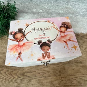 Personalised Ballerina memory box, dancing awards, keepsake, medals, dancer, baby, dance, child gift, birthday, ballet, toddler, teenager