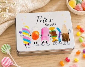 Personalised sweet Tin, sweeties, Valentines, girlfriend, treat tin, gift for her, him, Mother's Day, Father's Day, Mum, Dad, Grandparent