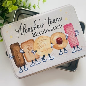 Personalised biscuit tin, biscuits, cookies, girlfriend, gift for her, him, Mother&#39;s Day, Father&#39;s Day, Mum, Dad, Grandparent, Grandma, Gran