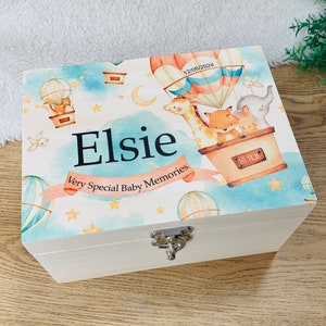 Personalised wooden keepsake box, memory, children, baby, gift, christening, birthday, newborn, new arrival, for her him, pregnant, mum, dad