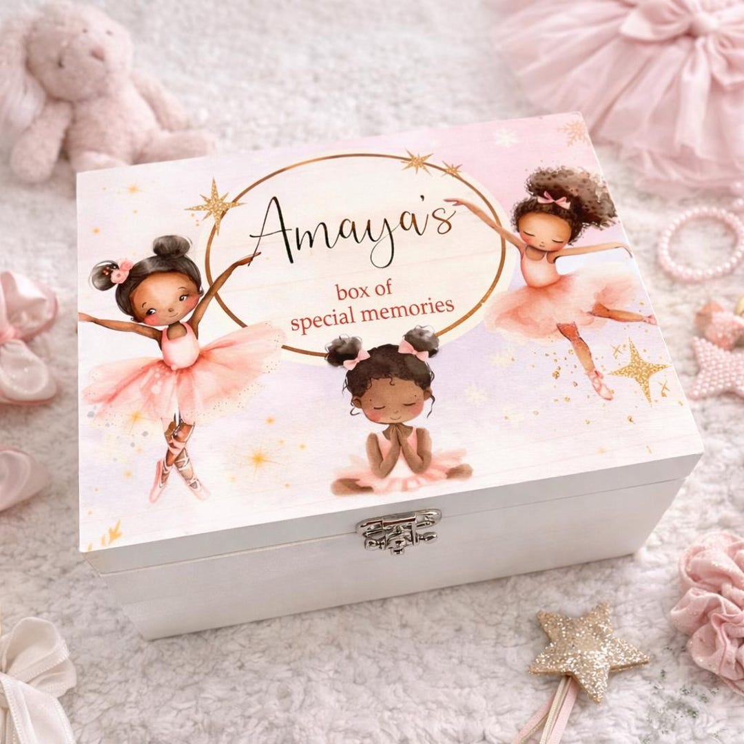 Personalised Ballerina Memory Box, Dancing Awards, Keepsake, Medals ...