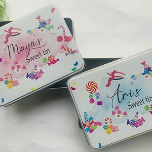 Personalised sweet Tin, sweeties, treat, girlfriend, Valentines, gift for her, him, Mother's Day, Father's Day, Mum, Dad image 2