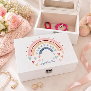 Personalised jewellery box, hair clips bows, ring box, holder, bobbles, girls, teenager, for her, Daughter, sister, Mum, birthday, present