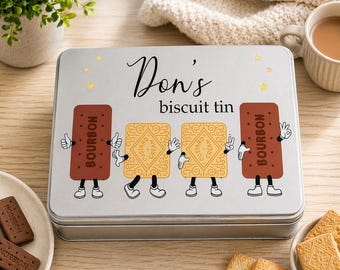 Personalised biscuit tin, biscuits, treat tin, gift for her, gift for him, Mother's Day, Father's Day, Mum gift, Dad gift, cookies,