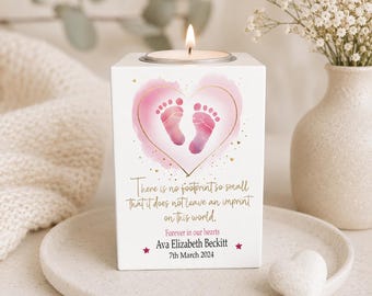 Memory candle holder, baby loss candle, memorial candle, sympathy, never forget, miscarriage, born sleeping, rainbow, gone but not forgotten