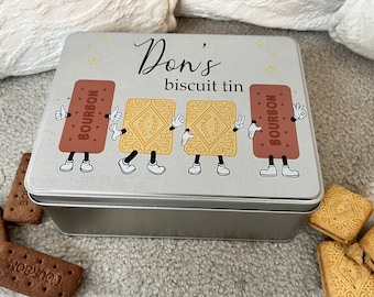 Personalised biscuit tin, biscuits, treat tin, gift for her, gift for him, Mother's Day, Father's Day, Mum gift, Dad gift, cookies,