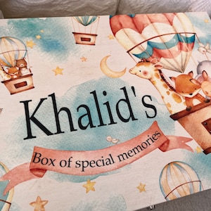 Personalised wooden keepsake box, memory, children, baby, gift, christening, birthday, newborn, new arrival, for her him, pregnant, mum, dad image 9