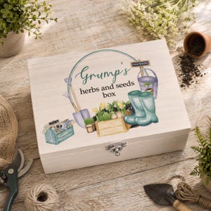 Gardening box, gift for a gardener, Garden box, Garden tools, Herb box, Seed box, Grandparent gift, Dad gift, Mum gift, Green fingered lover