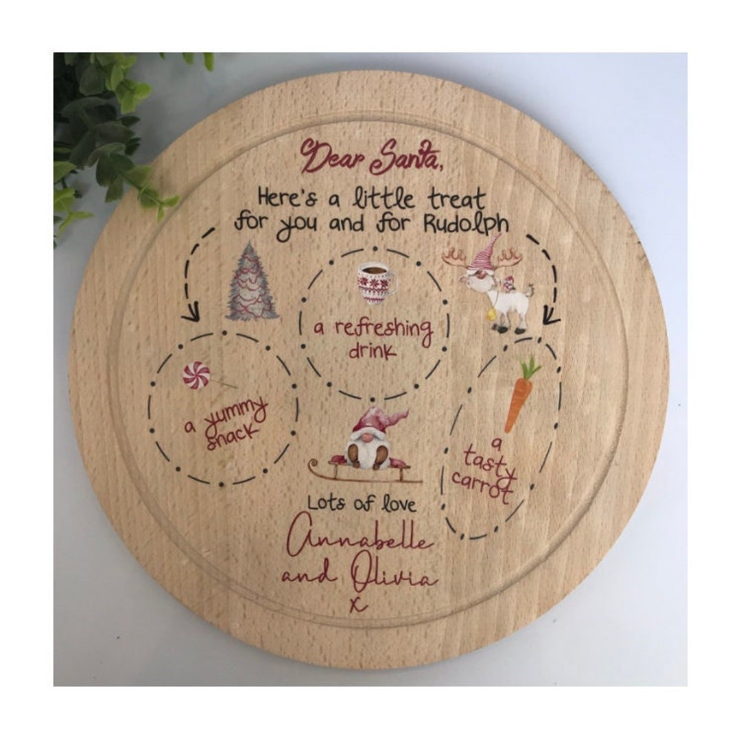 Personalised Christmas Eve Board Wooden Board Reindeer Etsy