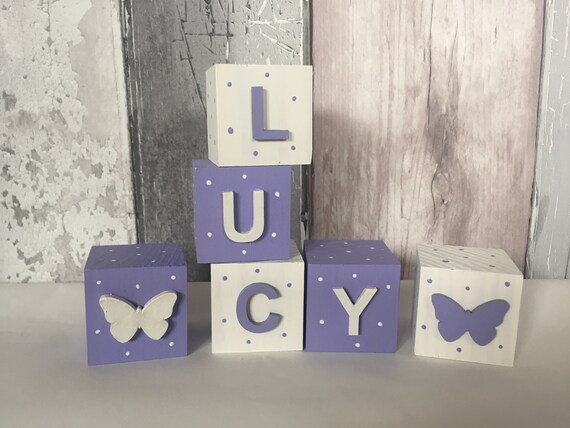 personalised wooden letter blocks