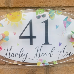 Personalised door number, summer house sign, summer house, Door number, door sign, house number, house sign, address sign, new home gift