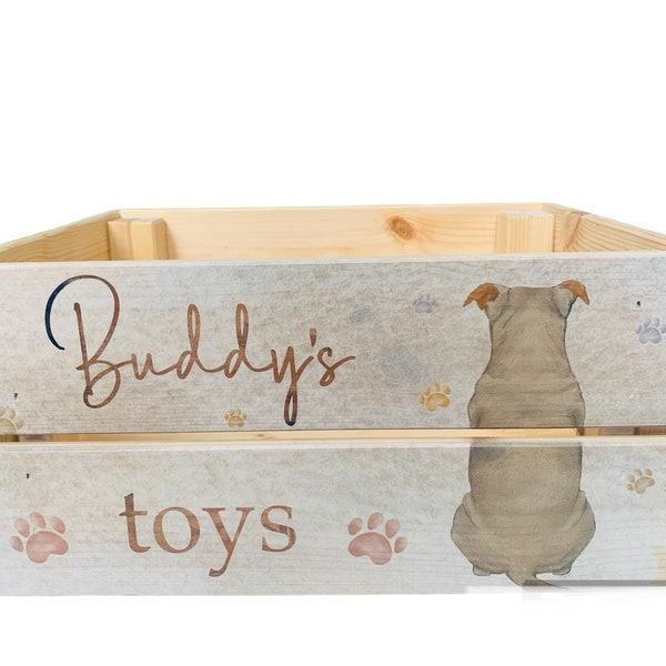 Personalised pet box, dog box, dog crate, dog treats, dog gifts, dog toy box, dog treat box, new puppy, pet storage, dog basket, pet box