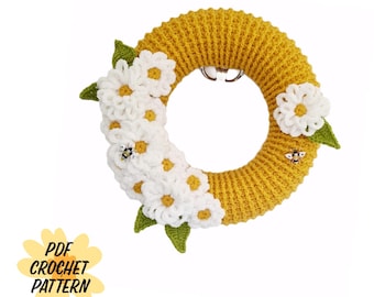 Crochet Spring Wreath Pattern - Daisies (US Terms)