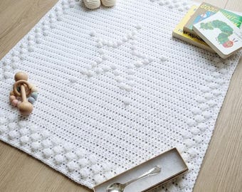 Crochet Handmade, Little Star, Pram Blanket