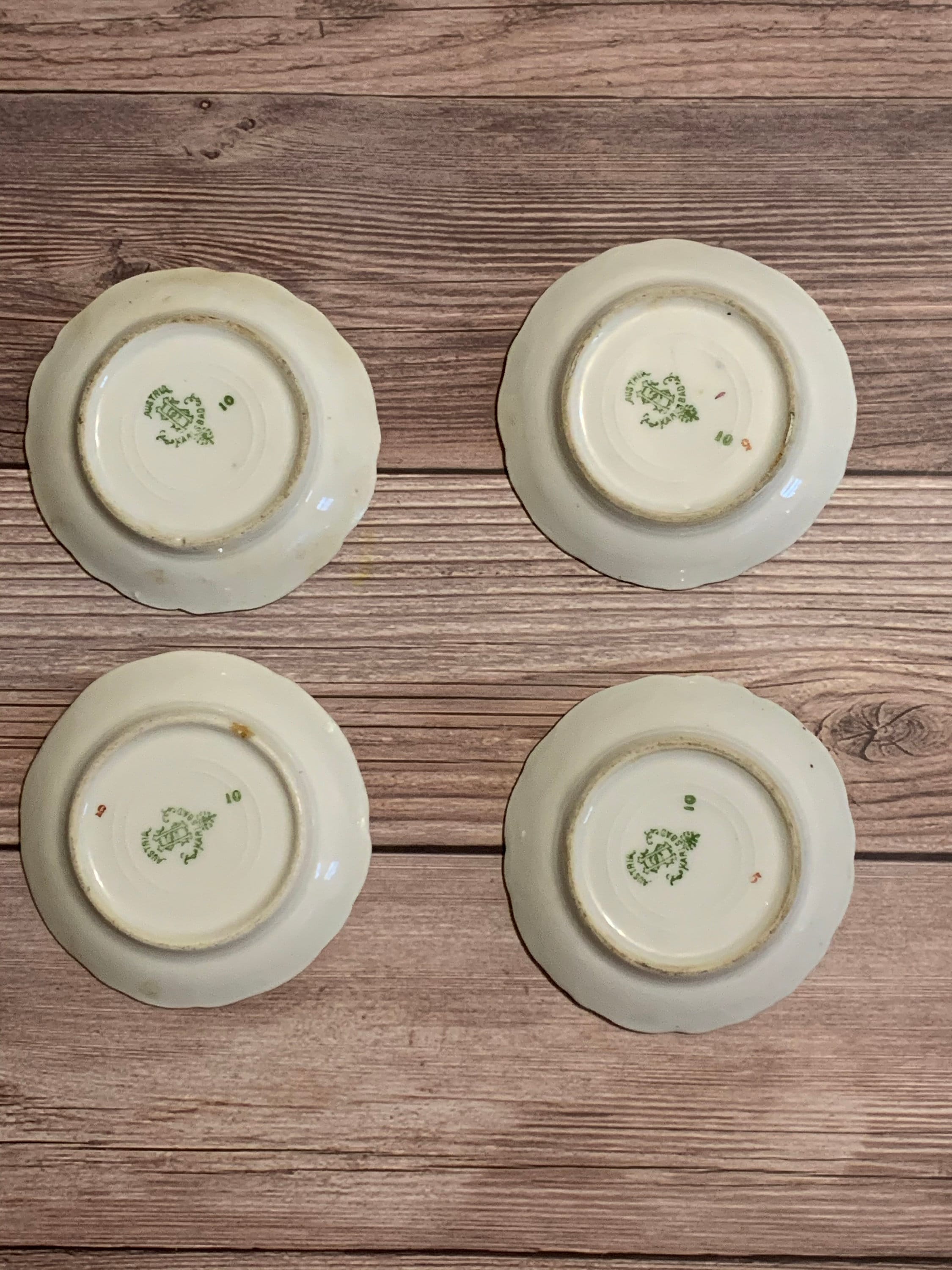 Vintage Butter Pats Porcelain Antique Dish Carlsbad Austria Etsy