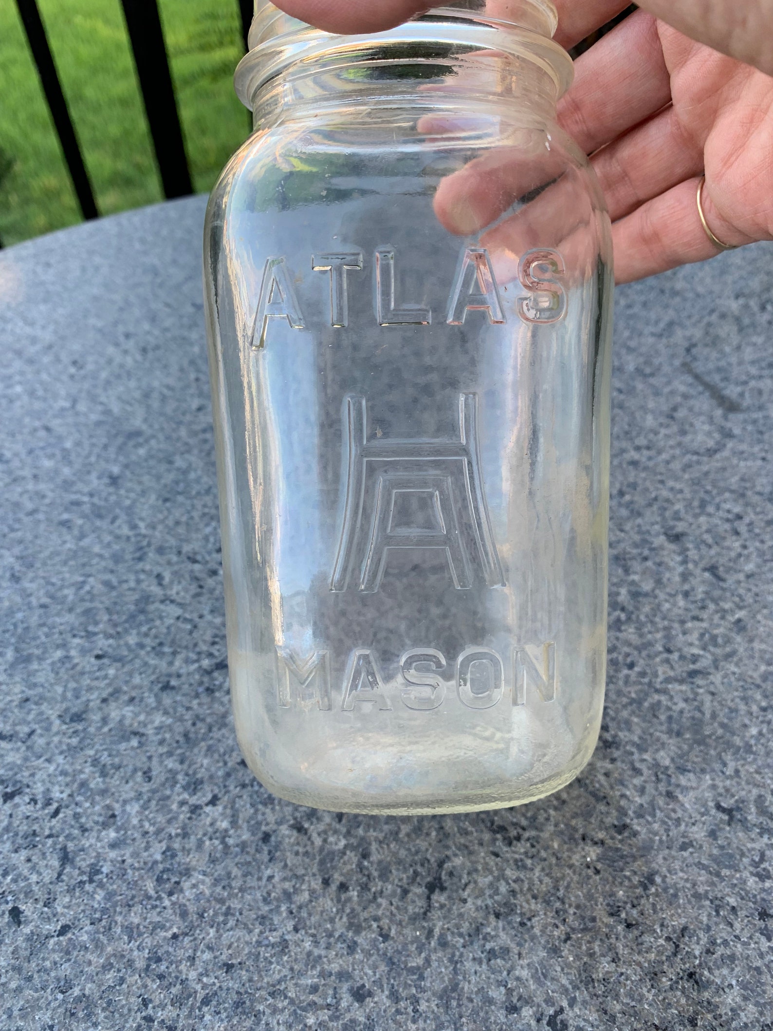Vintage Atlas Mason Jar 3 Cup Old 3 available Etsy