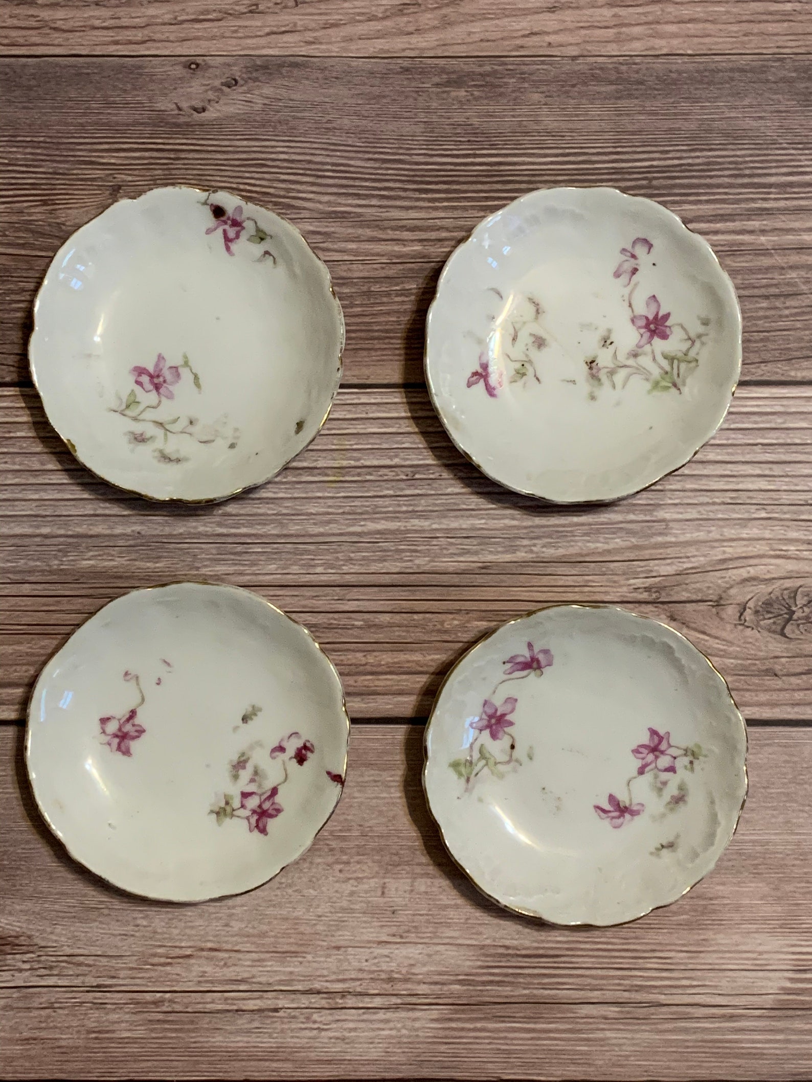 Vintage Butter Pats Porcelain Antique Dish Carlsbad Austria Etsy