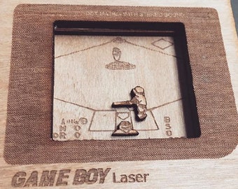 SVG Baseball Diorama Cartridge for Gameboy Laser