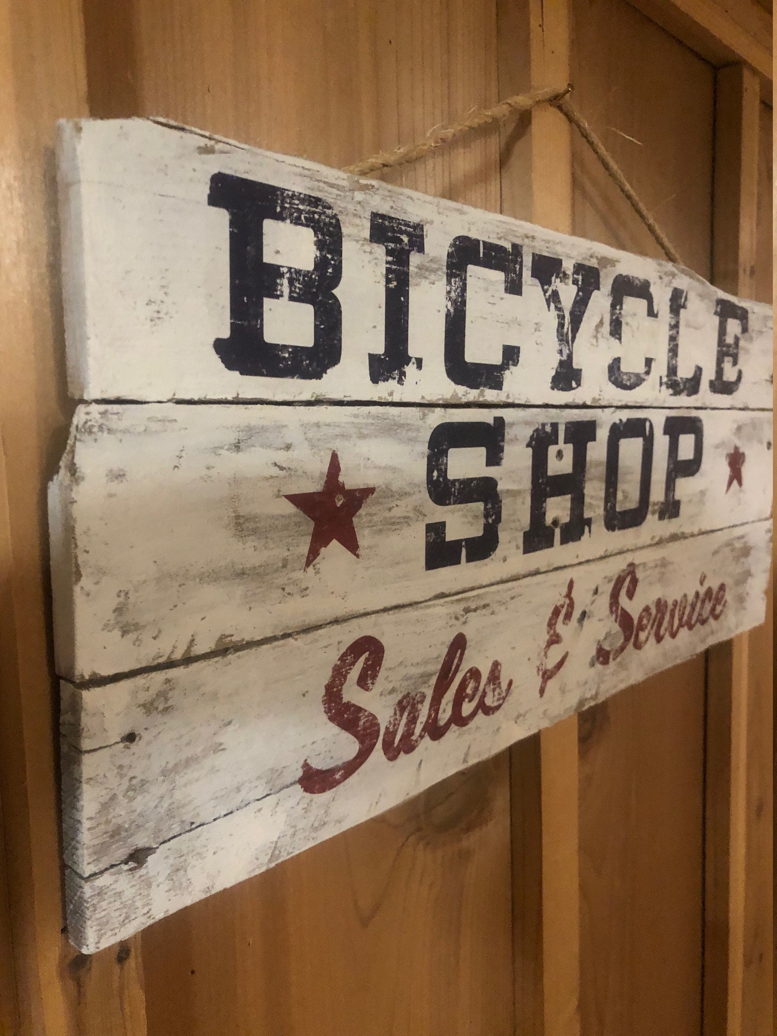 Vintage Style Wooden Bicycle Shop Sign - Etsy