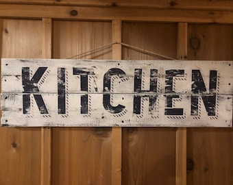 Primitive Kitchen Sign from Reclaimed Wood