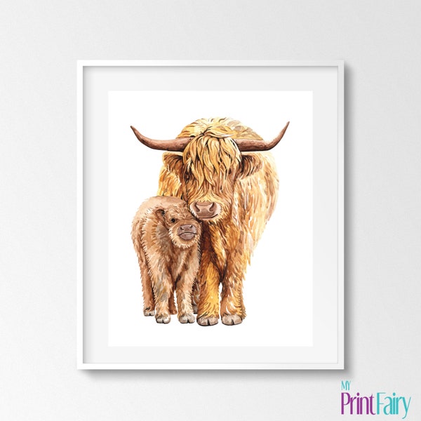 Mom and Baby Print Vintage Etsy