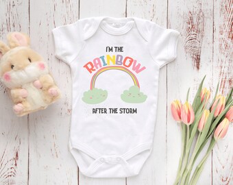 Rainbow Baby Grow | I'm The Rainbow After The Storm Baby Bodysuit | Rainbow Baby Gift | Rainbow Baby Clothes